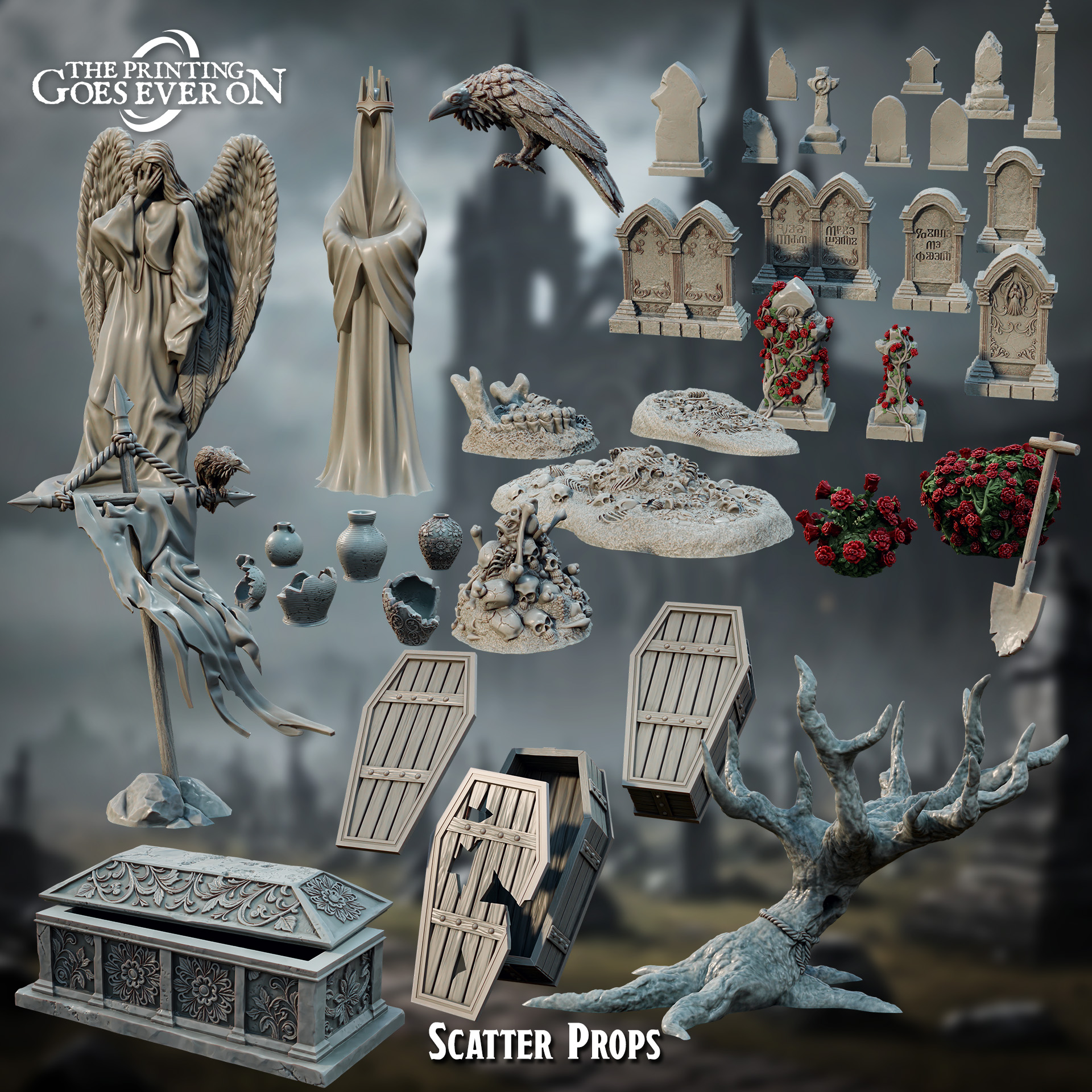 Scatter Terrain Props - Hunt Beyond the Grave - Presupported